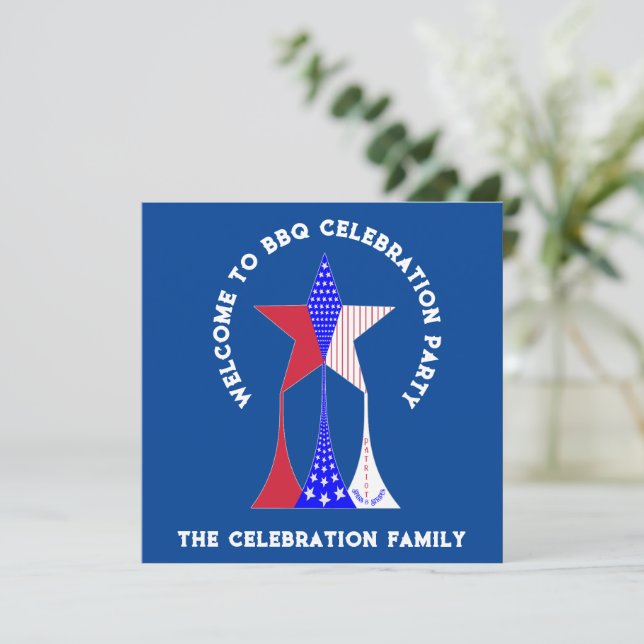 Stars and Stripes Patriot Card (Standing Front)