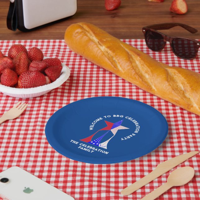 Stars and Stripes Patriot Paper Plates (Picnic)