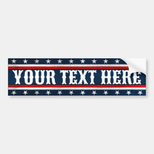 Stars and stripes patriotic bumper sticker