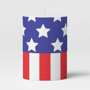 Stars and Stripes Patriotic Candle