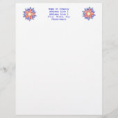 Stars and Stripes Patriotic Flowers Letterhead (Front)