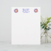 Stars and Stripes Patriotic Flowers Letterhead (Standing Front)