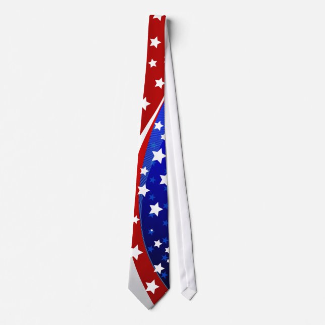 Stars And Stripes Patriotic -Independence Day 2 Neck Tie (Front)