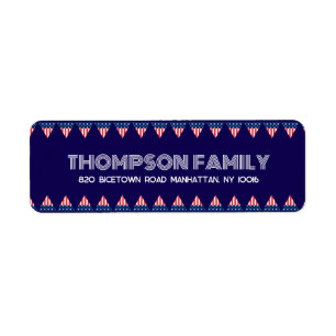 Stars and stripes patriotic label