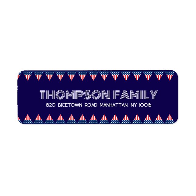 Stars and stripes patriotic label (Front)