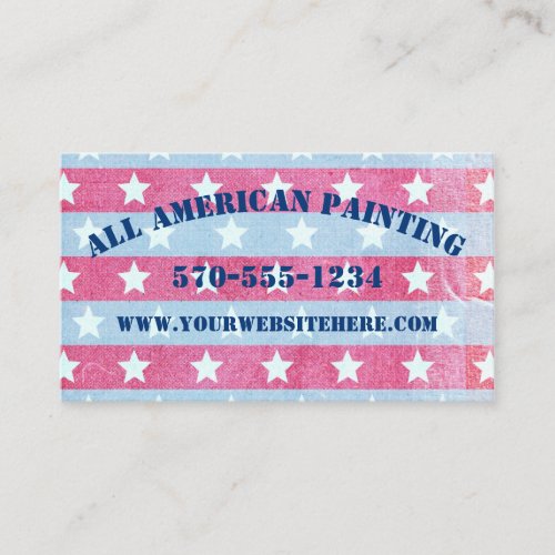 Stars and Stripes Patriotic Red White and Blue Business Card