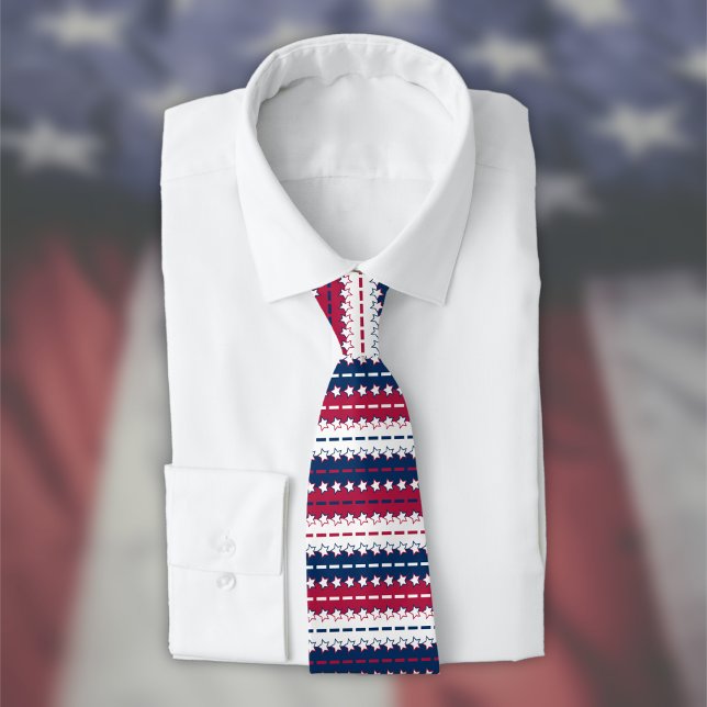Stars and stripes - Patriotic -Red White Blue Neck Tie (Creator Uploaded)