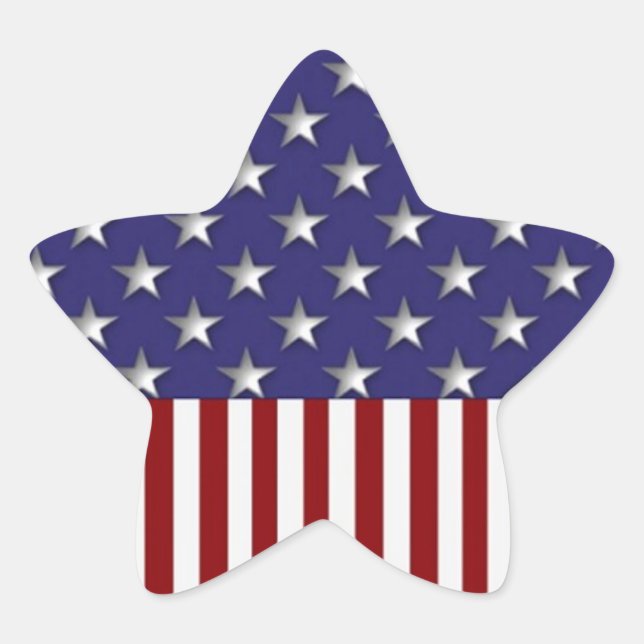 Stars and Stripes Patriotic Sticker (Front)
