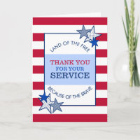 Stars and Stripes Patriotic Veteran Service Modern