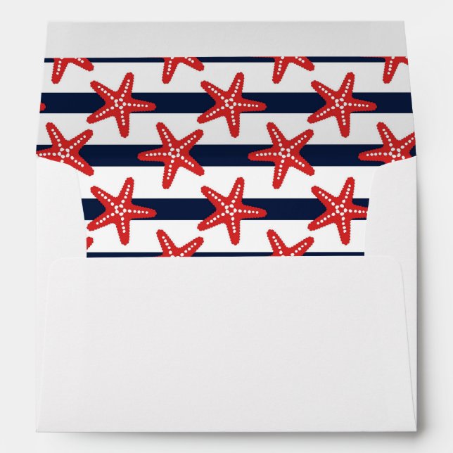 Stars And Stripes Pattern Envelope (Back (Bottom))