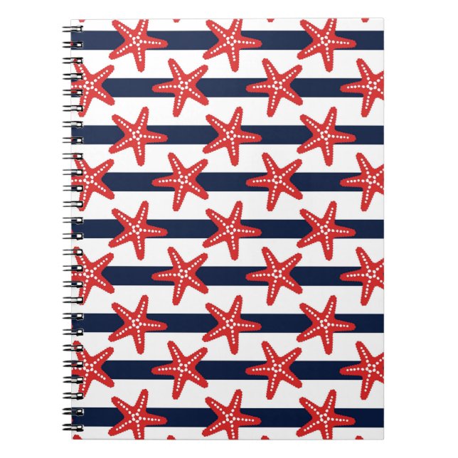 Stars And Stripes Pattern Notebook (Front)