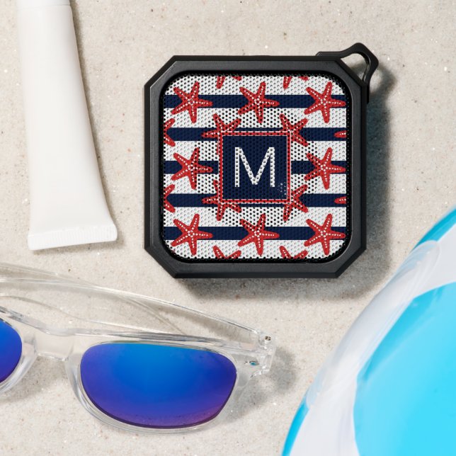 Stars And Stripes Pattern | Personalize Bluetooth Speaker (Insitu(Beach))