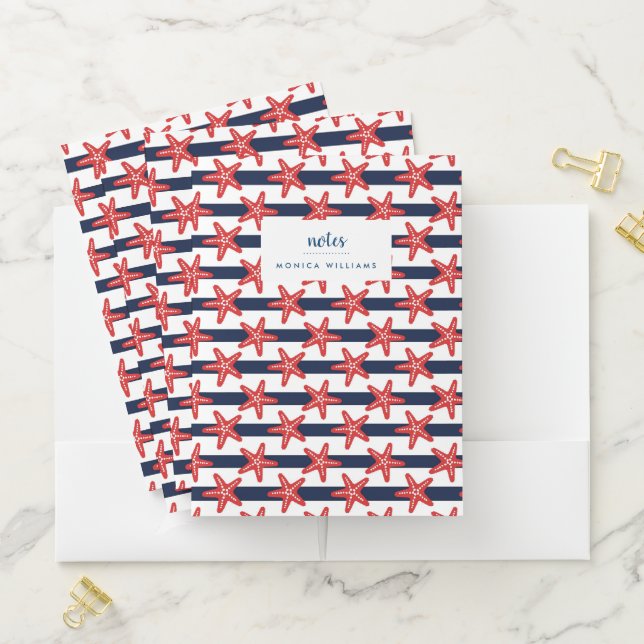 Stars And Stripes Pattern Pocket Folder (In Situ)