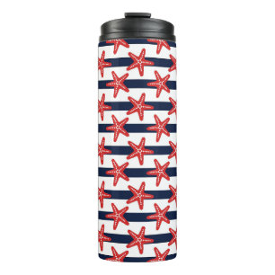 Stars And Stripes Pattern Thermal Tumbler