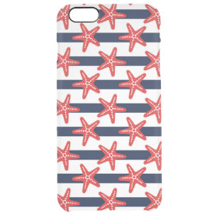 Stars And Stripes Pattern Clear iPhone 6 Plus Case