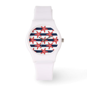 Stars And Stripes Pattern Watch
