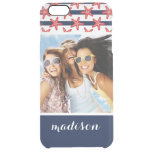 Stars And Stripes Pattern | Your Photo &amp; Name Clear iPhone 6 Plus Case