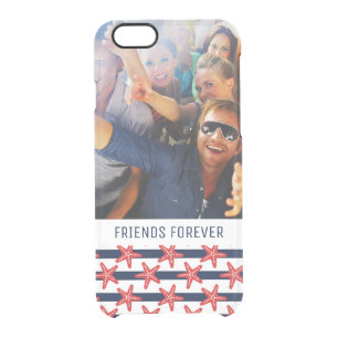 Stars And Stripes Pattern Your Photo & Text Clear iPhone 6/6S Case