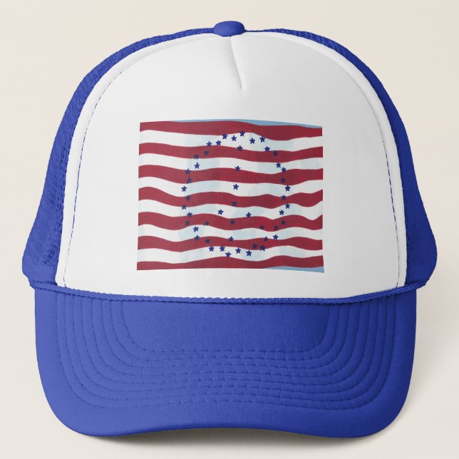 Stars and Stripes Peace Sign Flag Hats (Front)