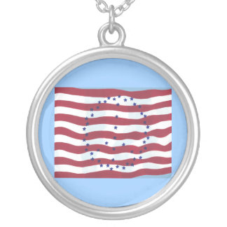 Stars and Stripes Peace Sign Flag Necklaces