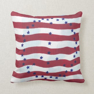 Stars and Stripes Peace Sign Flag Pillows