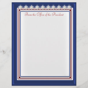 Stars and Stripes (Personalized Scrapbook Paper) Letterhead