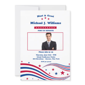 Stars and Stripes Photo Fundraiser Invitation