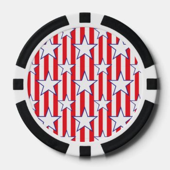 Stars And Stripes Poker Chips by Custom_Patterns at Zazzle