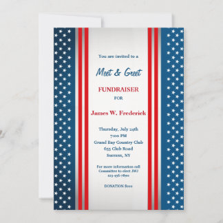 Stars and Stripes Political Fundraiser Invitation