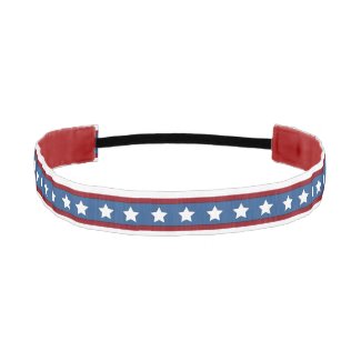 Stars and Stripes red white blue 1 stripe Athletic Headbands