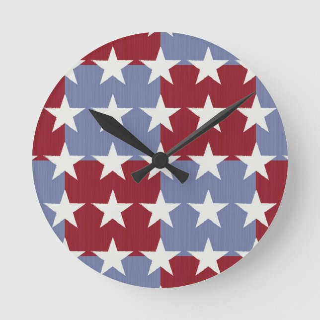 Stars and Stripes Round Clock (Front)