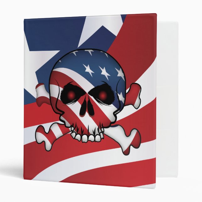 Stars and Stripes Skull Binder (Front/Inside)