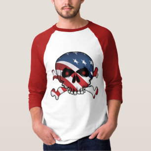 Stars and Stripes Skull T-Shirt