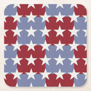 Stars and Stripes Square Paper Coaster