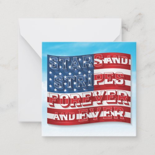 Stars and Stripes  Stationery Note Card