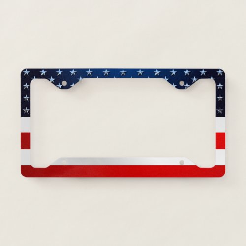 Stars And Stripes Style License Plate Frame