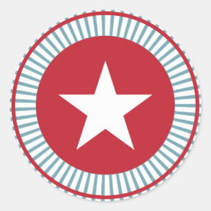Stars and Stripes Swirl 4th of July Stickers