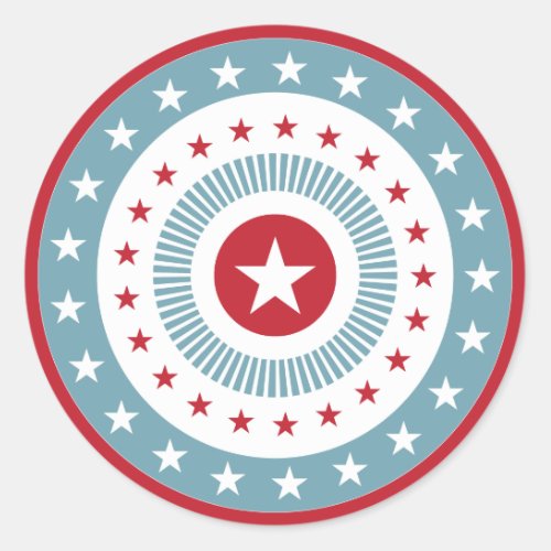 Stars and Stripes Swirl 4th of July Stickers