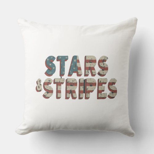 Stars and Stripes Throw Pillow