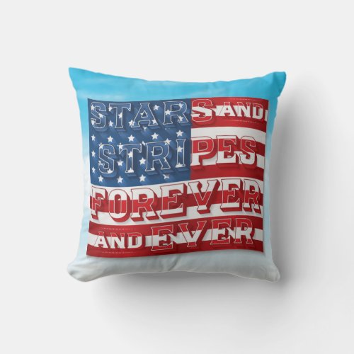 Stars and Stripes  Throw Pillow