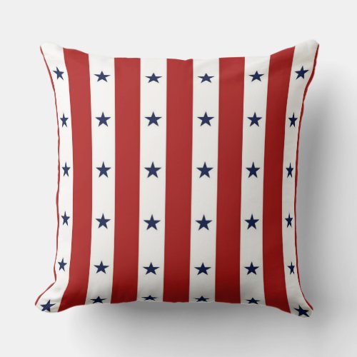 Stars and Stripes Throw Pillow