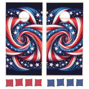 Stars and Stripes Twist Cornhole Set
