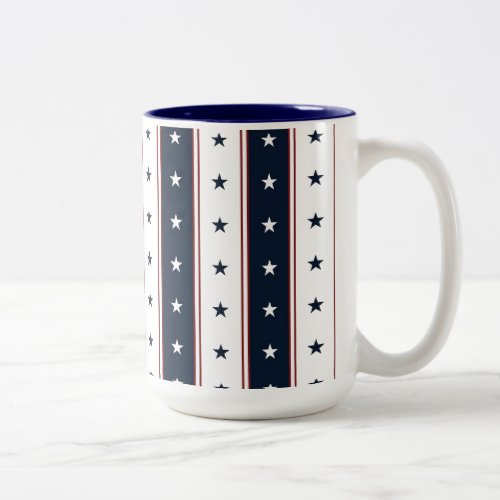 Stars and Stripes Two_Tone Coffee Mug