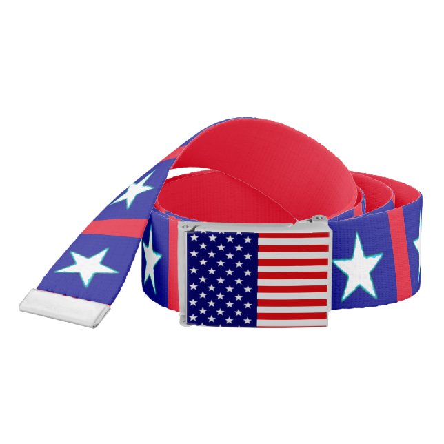 Stars And Stripes USA Flag Belt (Snake)