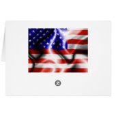 Stars and Stripes USA Flag Card (Back Horizontal)