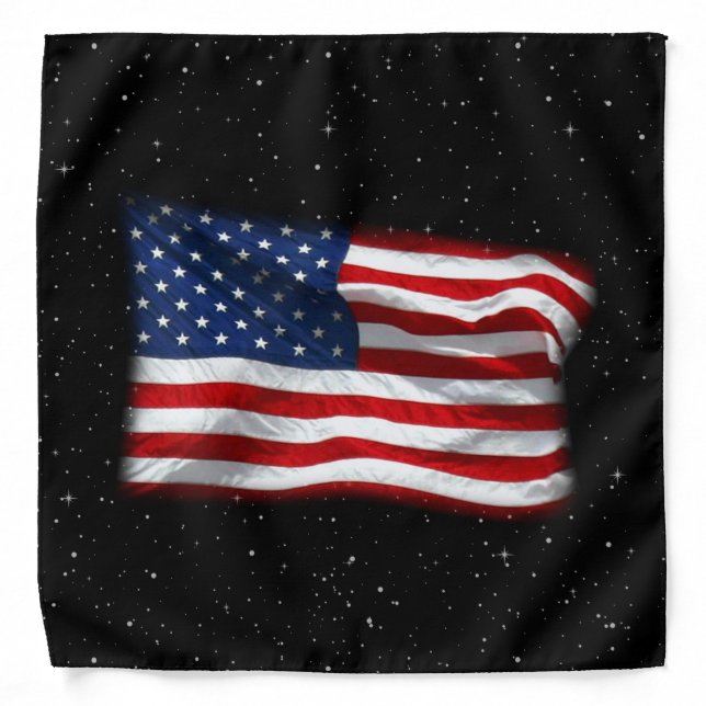 Stars and Stripes USA Patriotic American Flag Bandana (Front)