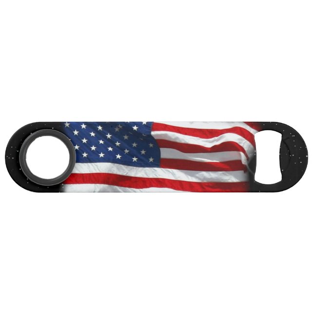 Stars and Stripes USA Patriotic American Flag Bar Key (Front (Horizontal))