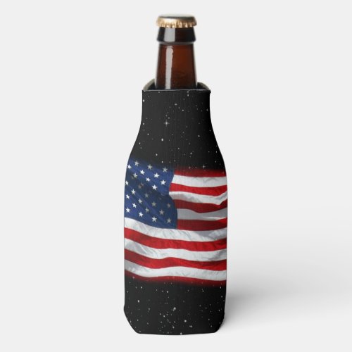 Stars and Stripes USA Patriotic American Flag Bottle Cooler