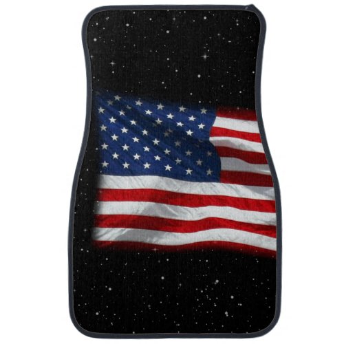 Stars and Stripes USA Patriotic American Flag Car Floor Mat