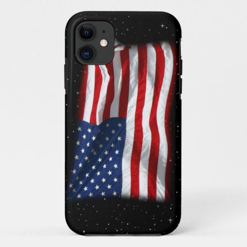 Stars and Stripes USA Patriotic American Flag iPhone 11 Case